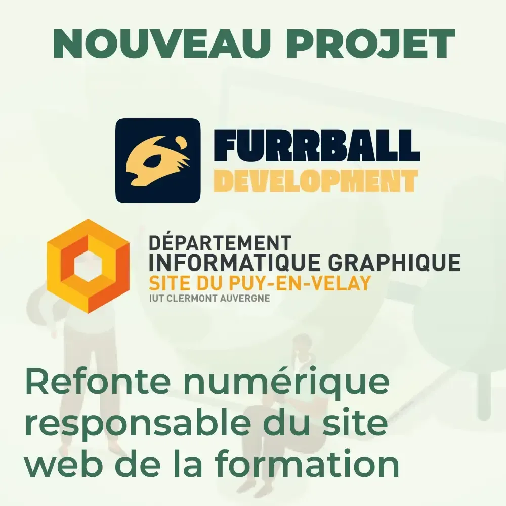 Image d'annonce du projet de refonte du site du département informatique graphique de l'iut du puy en velay